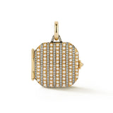 14K Gold Pearl & Diamond Stripe Lorelei Locket - storrow