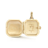 14K Gold Blue Sapphire Star Stripe Luminary II Locket - storrow