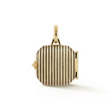 14K Gold Blue Sapphire Star Stripe Luminary II Locket - storrow