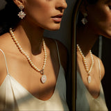 14K Gold Pink Opal & Pearl Cluster Juliana Heart Charm - storrow