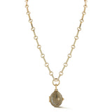 14K Gold Diamond Checkerboard Luminous Locket - storrow