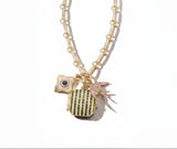 14K Gold Pearl & Diamond Lorelei Locket - storrow