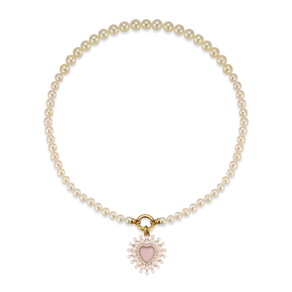 14K Pink Opal Juliana & Howie Charm Necklace