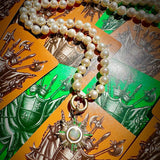 14K Gold Diamond Opal & Emerald Victoria Medallion