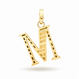 14K Gold & Diamond Celeste Initial M Charm