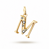 14K Gold & Diamond Celeste Initial M Charm - storrow