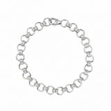 14K White Gold Book Link 7" Everett Chain Bracelet - storrow