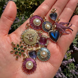 14K Gold Amethyst & Diamond Mini Nora Charm