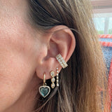 14K Gold Double Row Diamond Ear Cuff