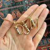 14K Gold & Diamond Celeste Initial M Charm