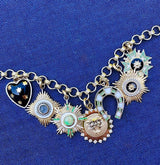 14K Gold White Onyx & Emerald Hallie Horseshoe Charm