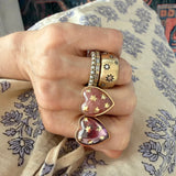 14K Gold Purple Amethyst Anna Heart Ring