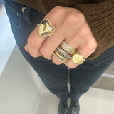 14K Yellow & White Gold Anna Heart Ring