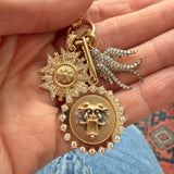 14K Gold Brown Diamond Birdie Charm