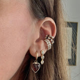 14K Gold Double Row Diamond Ear Cuff