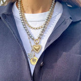 14K Gold London Blue Topaz & Diamond Star Of David Charm