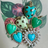 14K Gold & Mint Chrysoprase Anna Heart Charm
