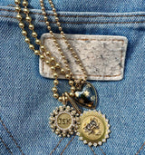 14K Gold 4MM Beaded Ball 22" Stanley Chain