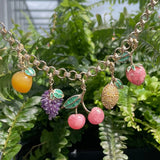 14K Gold Chrismatite & Emerald Sweet Orange Charm