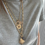 14K Gold Diamond Shield Lockwood Locket - storrow