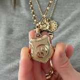 14K Gold Diamond Shield Lockwood Locket - storrow