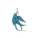 14K Gold & Turquoise Birdie Charm - storrow