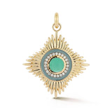 vivenne medallion chrysoprase diamond pearl antique inspired