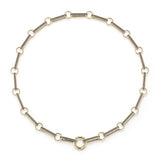 14K Gold Elongated Book Link 16" Diamond Ellis Chain
A Storrow classic, reimagined. This chain showcases elongated book links with a pave diamonds and a sleek rhodium finish that enhances every sparkle. Designed with a push center bail, it’s effortless to personalize with charms or pendants, making it the ultimate versatile chain for layering or everyday wear.