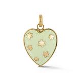 Anna Heart Mint Chrysoprase Storrow charm star of david necklace pendant gift for her
