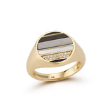 14k gold gemstone diamond signet pinky ring custom unique storrow