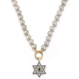 14K Star Of David & Ezra Charm Necklace