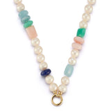 14K 18.5" 9MM Freshwater Pearl & Gem Sweet Maisy #12 Necklace