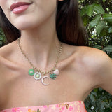 emerald turquoise charms bird