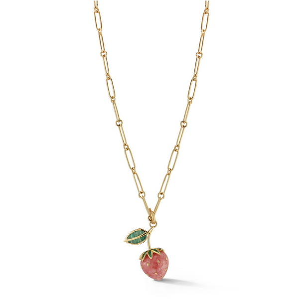 14K Sweet Strawberry & Grover Multi-Charm Necklace