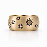 14K Gold White & Brown Diamond Celeste Band