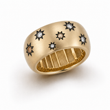 14K Gold White & Brown Diamond Celeste Band