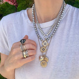 14K Gold Large Oval Clip Bail