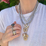 18" Grey 7MM Freshwater Pearl Ezra Necklace