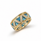 storrow trillion london blue topaz and diamond ring