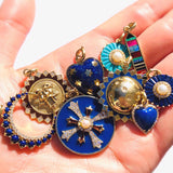 14K Gold & Enamel Celestial Orb Mildred Medallion - storrow