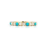 14K Gold Turquoise Diamond & Pearl Iris Ring - storrow