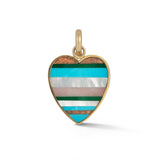14K Gold & Gemstone Eloise Heart Charm - storrow
