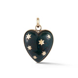 14K Gold & Green Bloodstone Anna Heart Charm - storrow