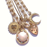 14K Gold & Rose Quartz Anna Heart Charm - storrow