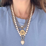 14K Gold Diamond Guardian Lion Mabel Medallion - storrow