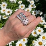 14K Gold Ruby Diamond & Pearl Iris Ring - storrow