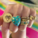 14K Gold Diamond Leo Lion Ring