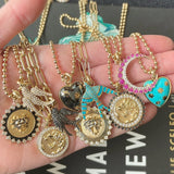 14K TURQUOISE BIRD CHARM VICTORIAN ANTIQUE MODERN HEIROOM GIFT