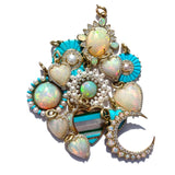 14K Gold Opal Pearl & Enamel Libby Charm - storrow