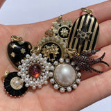 14K Gold Pearl & Enamel Libby Charm - storrow